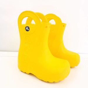 CROCS HANDLE IT Yellow Rain boots  TODDLER SIZE 6